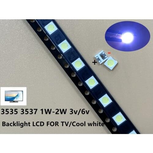 50-100pcs Original For LG LED LED 2W 6V / 1W 3V 3535 Cool cold white LCD Backlight for TV