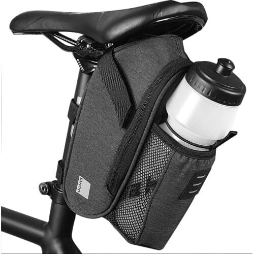 Bicycle Saddle Bags with Water Bottle Pocket Waterproof Bike Seat Bag Reflective Cycling Rear Seat Post Bag Tail Rear Bags
