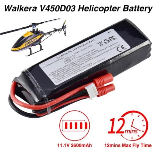 Walkera V450D03 Battery 2600mAh 11.1V 25C HM-V450D03-Z-26 V450D03 RC Helicopter Rechargeable Spare Parts
