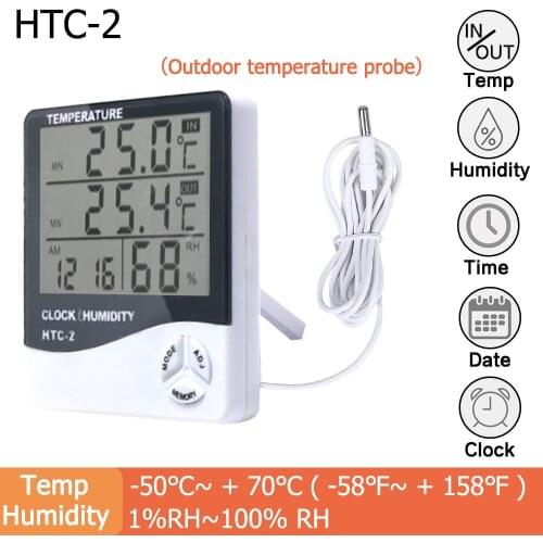 1Pcs 2021 Thermometer 2 Wireless Smart Electric Digital Hygrometer Humidity Sensor Work 7689