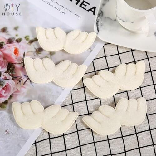 10-50Pcs Cartoon Beige Flannelette Angel Wing Ornament DIY Craft Supplies Kids Clothes Schoolbag Accessories Headwear Materials