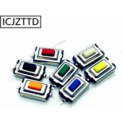10pcs Micro Switch 3*6*2.5mm 3x6x2.5mm 3*6*2.5H SMD 2P White Red Black Blue Yellow Button switch key switch Tact Switch
