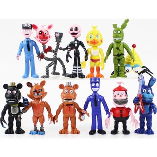 12pcs/lot Bonnie Foxy Chica Fazbear PVC Action figure dolls toys