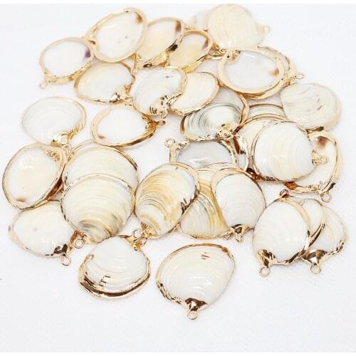 5Pcs New Natural Shell Charms Shell Handicraft Scallops Accessories DIY Fashion Earrings Pendants Size 20*25mm Jewelry For women