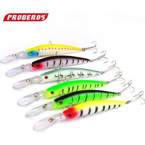 6 Colors 14.5cm 15.53g Minnow Fishing Lure Wobblers Crankbait artificiais para pesca Hard Bait Swimbait fishing tackle