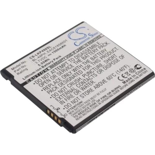 Cameron Sino 1500mAh battery for LG F120 F120K F120L BL-49PH EAC61858601 EAC61858601 AAC Mobile, SmartPhone Battery