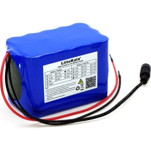Liitokala 12 V 10ah Protection Large capacity 18650 lithium Rechargeable battery 12.6v 10000 mAh LED light batteries