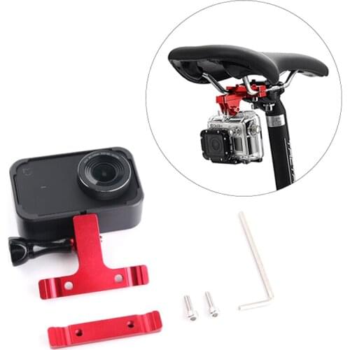 Aluminum Bicycle Seat Mount Bracket Action Camera Fixed Holder Stand go pro Accessories for Gopro Hero 7 6 5 4 3+ for Xiaomi Yi