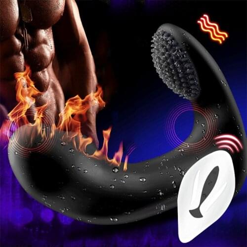 360 Degree Rotate Anal Vibrator Prostate Stimulate Massager Wireless Remote Anal Plug Heating Big Dildo Vibrators Adult Sex Toys