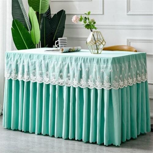 One Piece Solid Rectangle Hotel Table Skirt With Table Cover Table Cloth For Cocktail arty Meeting Conference Reception