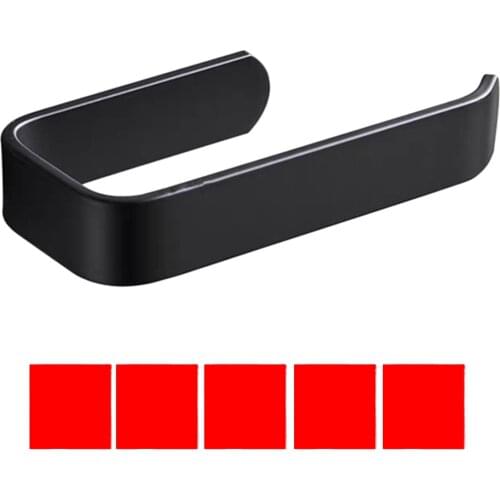 Bathroom Toilet Paper Holder Towel Tissue Rack Adhesive Wall Mounted Hook