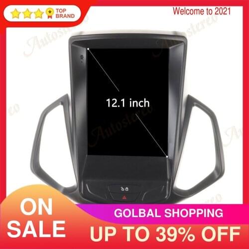 For Ford Ecosport 2014-2019 Android 9.0 Tesla Style Screen Car GPS Navigation Radio Head Unit Multimedia Player Wireless Carplay