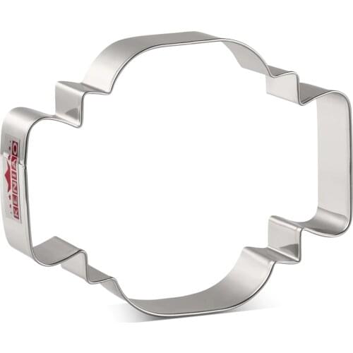 KENIAO Plaque Cookie Cutter - 8.6 x 10.3 CM - Frame Biscuit / Fondant / Bread / Pancake Molds - Stainless Steel