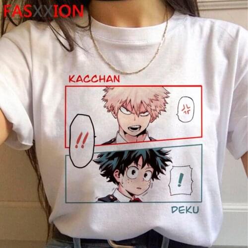My Hero Academia Bakugou Boku No Hero Academia Todoroki summer top male kawaii 2021 top tees t shirt harajuku kawaii plus size