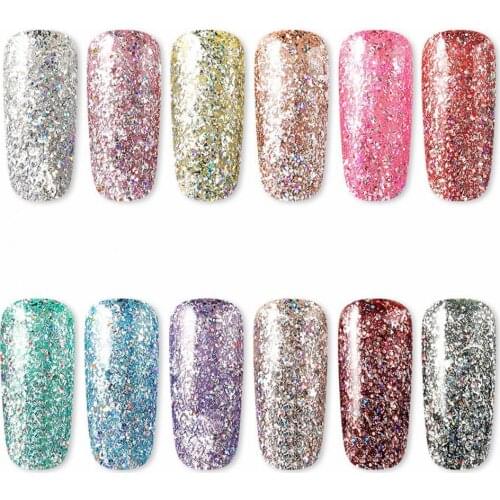Nail Polish Fashionable Lasting Shiny Makeup Glue Oil for Woman Nail Laser Nail Glitter Gel Powder Nail Polish Nail Gel Polish