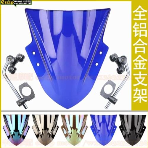 Motorcycle Windshield With Aluminum Bracket Universal For Loncin Voge 180r 200r 300r 500r Refitting