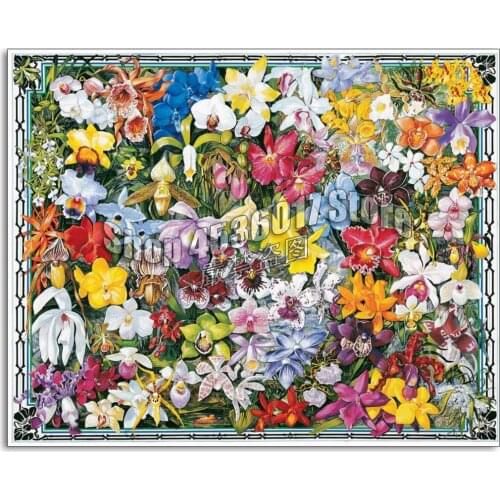 Orchids 5D Diy Diamond Painting Cross Stitch Diamond Embroidery Gardening & Flowers Hobbies Crafts Mosaic Kits Christmas gifts