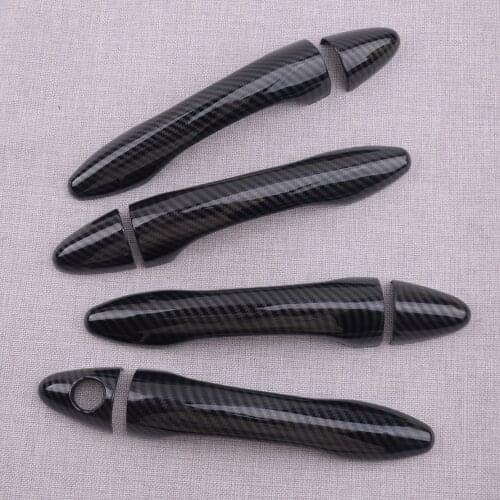 NEW 8Pcs/Set Car Side Door Handle Cover Trim Carbon Fiber Style Fit For Kia Optima K5 2011-2014 2015 ABS Carbon Fiber Style