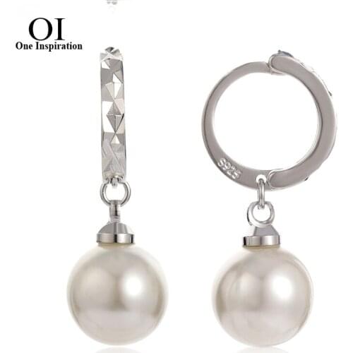 OI Simulated Pearls Copper Earrings Shiny Zircon Stones Aretes For Women African Beads Brincos Grandes Bijoux