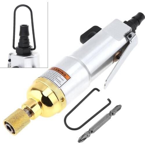 TORO 1/4 Inch 8500rpm Pneumatic Tools Straight Shank Pneumatic Air Screwdriver with Double-headed Screwdriver Bit and Small Hook