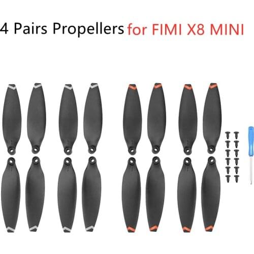 4 Pairs Propellers Props for FIMI X8 MINI Drone Foldable Light Weight Wing Fans Blade Drone Replacement Accessory