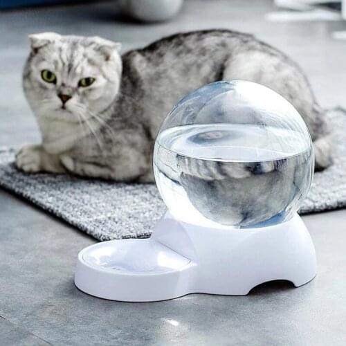 2.8L Pet Dog Cat Ball Water Dispenser Automatic Bubble Transparent Water Container For Dogs Cats Drinking Pet Products