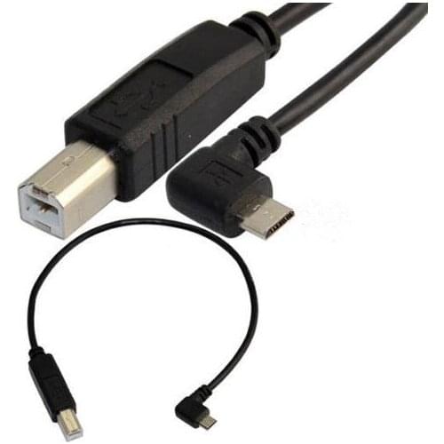 USB 2.0 B Male to USB Micro 5 pin Male Right Angled Cable
