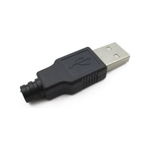 Connector. USB male. With a plastic case. Three-piece. USB plug. USB connector. A type 4P. Shell.2pcs Free Shipping