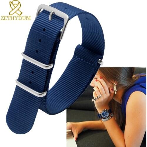 Nato nylon watch strap 18mm 20mm 22mm 24mm for briston watch band Travel sports watchband couples wristwatches band blue red