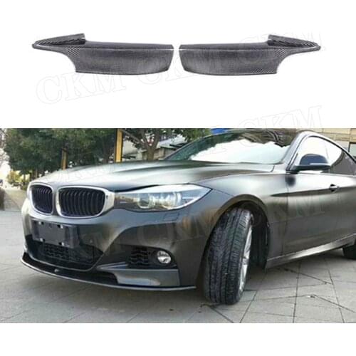 Carbon Fiber Front Lip Splitters FRP Flaps Aprons Spoiler for BMW 3 Series GT F34 M Sport Bumper 2014-2018 Car Styling