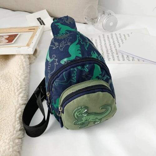 Dinosaur Crossbody Bags For baby Fashion Cute Chest Pack Messenger Bag Small Girl Luxury Cartoon Purses 2020 Canvas Phone Bags