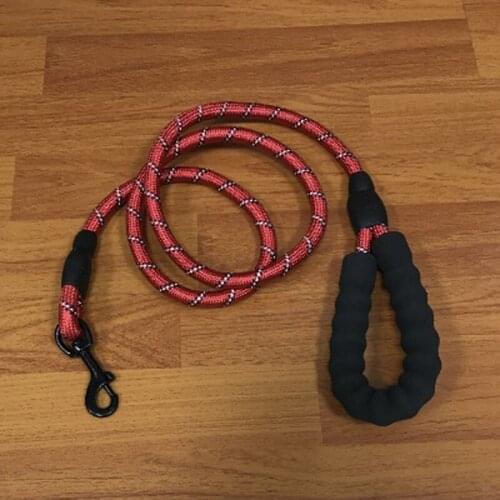 Reflective Medium Large Dog Rope Nylon Braided Round Dogs Leash Luminous Dog Lead