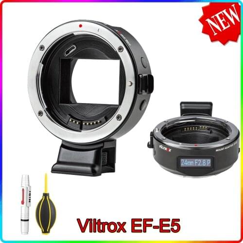 Viltrox EF-E5 Auto Focus Smart Lens Adapter ring OLED Display Full Frame for Canon EOS EF EF-S Lens to Sony E Mount Camera A7II