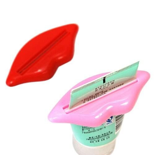 1Pcs Sexy Hot Lip Toothpaste Tube Squeezer Dispenser Easy Holder Cartoon Dispenser Cream Squeezer Home Bathroom Supplies