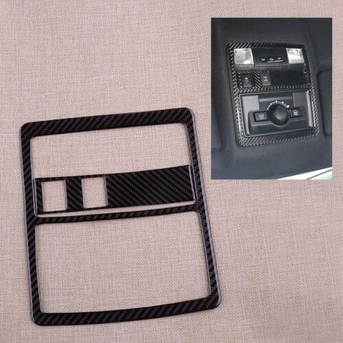 2Pcs/Set Car Front Row Reading Light Cover Frame Trim Carbon Fiber Fit for Toyota Tacoma 2020 2019 2018 2017 2016 2015