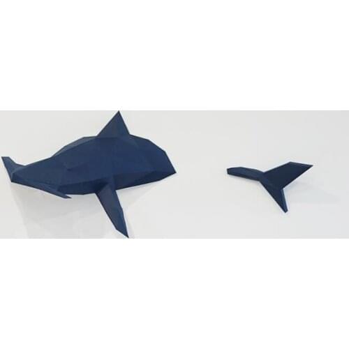 3D Paper Model Handmade Shark DIY Wall Papercraft Home Decor Wall Decoration Puzzles Educational DIY Kids Toys 5721