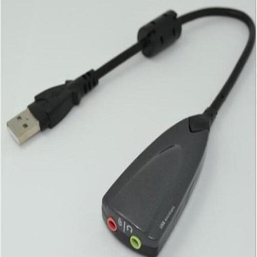 Antimagnetic External USB Sound Card 7.1 Adapter 5HV2 3D Audio Headset Microphone 3.5mm For Laptop PC Professional