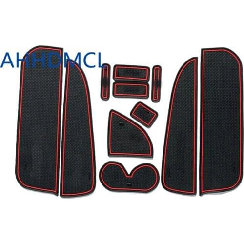 Car Anti-Dirty Pad Door Groove Gate Slot Cup Armrest Storage Pad Anti-Slip Mat For Peugeot 307