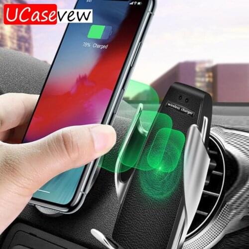 10W Qi Wireless Charger Car Infrared Sensor Automatic Clip for Samsung S10 S8 S9 iPhone 12 11 Max XS Plus Wireless Fast Charging