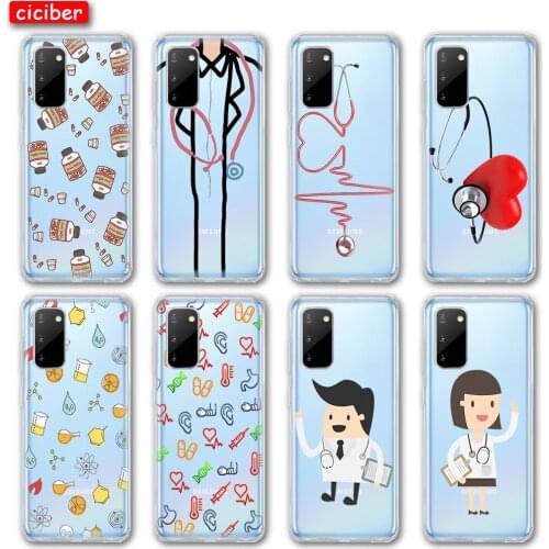 Doctor Nurse Case For Samsung Galaxy S21 S10 S9 S8 S20 Plus Ultra A50 A51 A71 A70 A21S A72 A52 NOTE 20 10 9 Plus Soft TPU Fundas