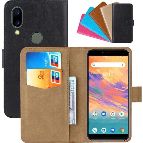 Luxury Wallet Case For UMIDIGI A3S PU Leather Retro Flip Cover Magnetic Fashion Cases Strap