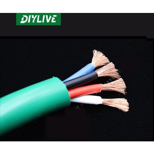 DIYLIVE Hi-Fi A pair of 1.5 m wheat core four core loose wire fired speaker cable sound box cable high and low double tone