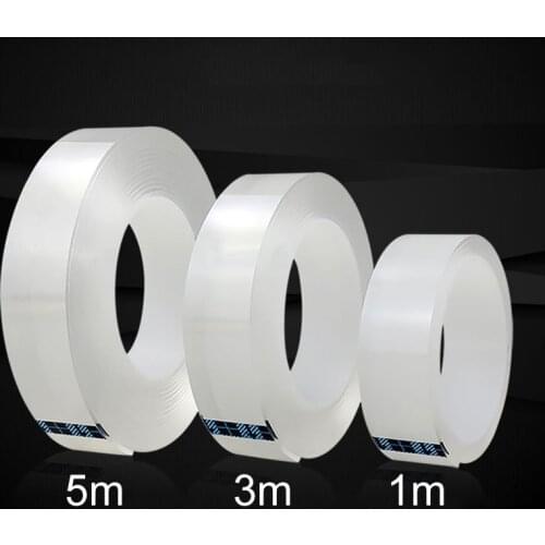 1/3/5/10M 1MM Nano Tape Double Sided Tape Transparent No Trace Acrylic Waterproof Adhesive Tape Cleanable for Home