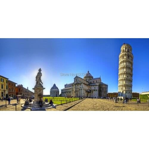 EU-157 European Building Printing Ceiling Film/ Wall Stretch Film/ Wall paper Decoration/ Leaning Tower of Pisa