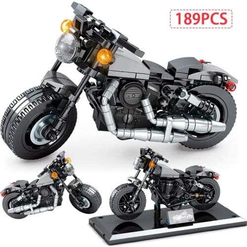 City Off-road Motorbike MOC Model Building Blocks Technical Racing Car Motorcycle DIY Bricks Toys For Children Gift
