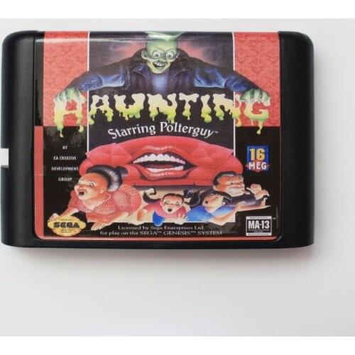 Haunting The Starring Poter Guy 16 bit MD Game Card For Sega Mega Drive For Genesis