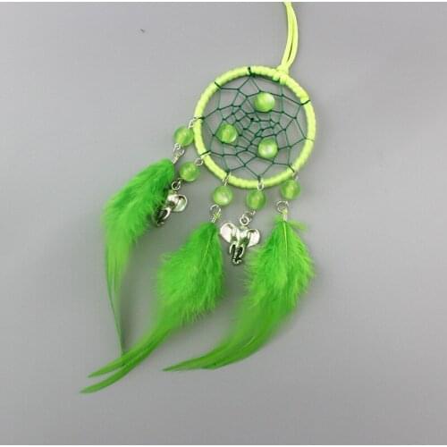 Exquisite Car Hanging Light Green Dream Catcher Small Wind Chime Trailer Hanging Home Decoration Crafts Home Furnishings