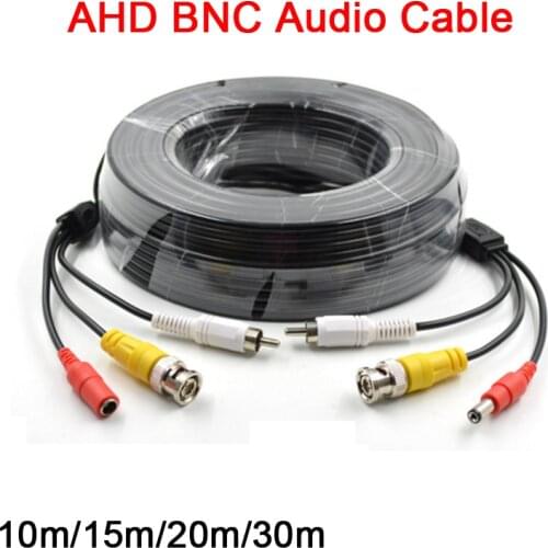30m,20m,10m Length Three in One Security Power and Video Extension Audio AHD CCTV Camera BNC Cable