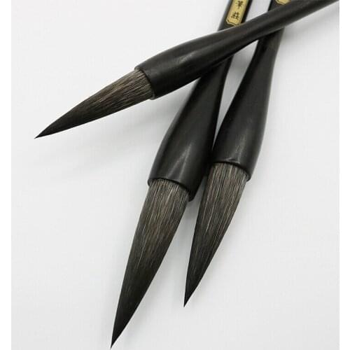 Chinese Traditional Weasel Hair Calligraphy Brush Pen Set for Paitning Drawing Stationary Artist Painting Supply Gift Box Bag