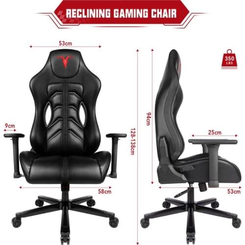 ACE Memory Foam Gaming Chair Heavy Duty Office Chair Wide Seat 360 Degree Swivel Chair Height Adjustable Computer Chair